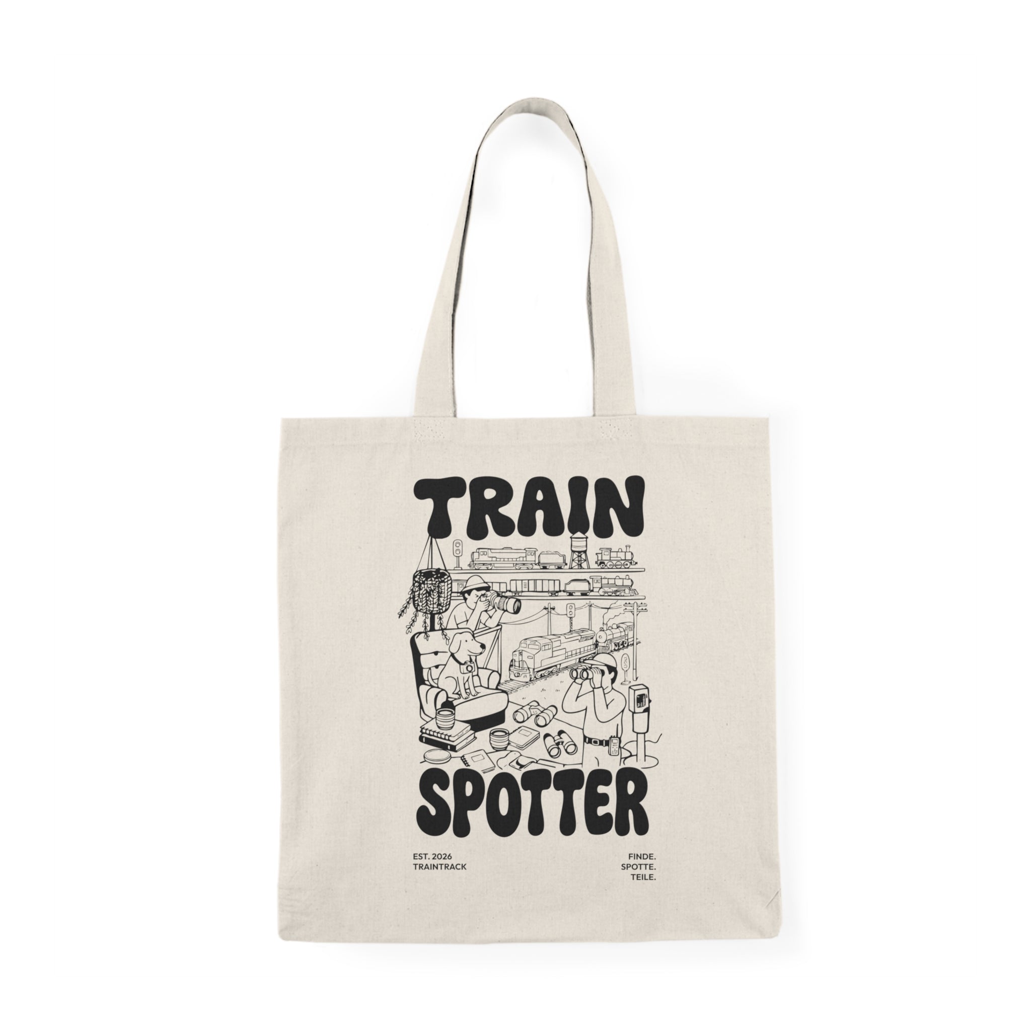 Trainspotter Streetwear - Natural Tote Bag [Schwarz]