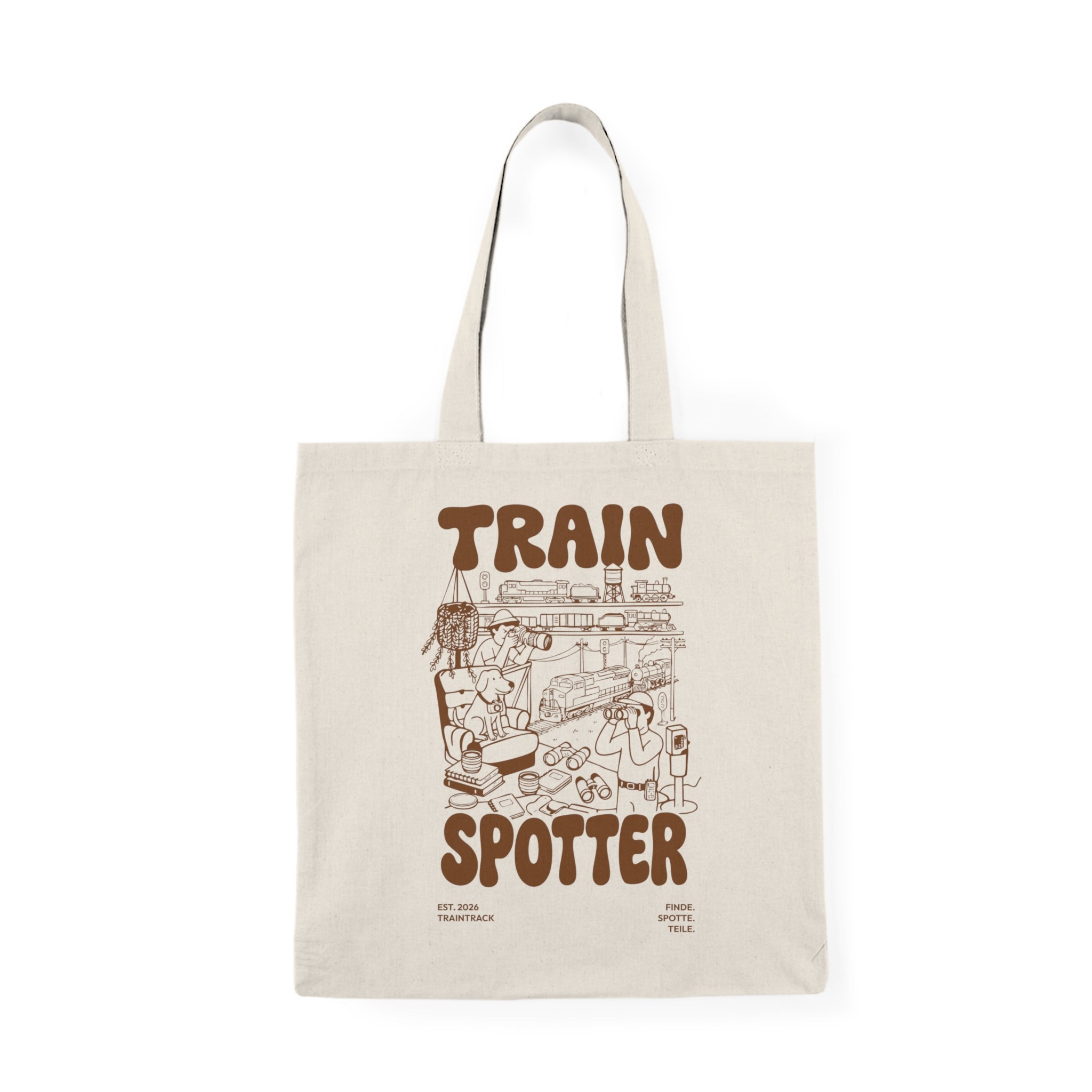 Trainspotter Streetwear - Natural Tote Bag [Braun]