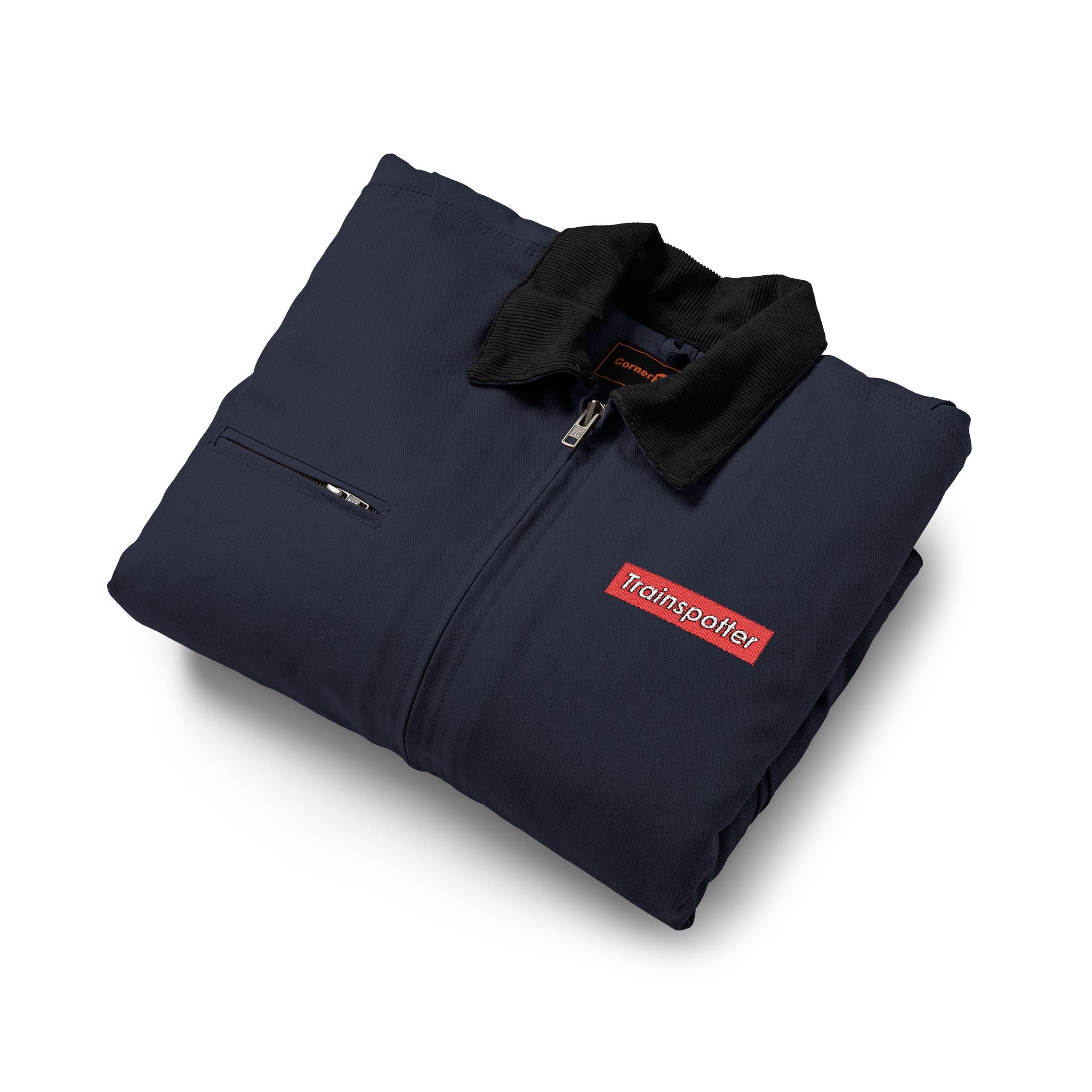 Trainspotter Badge - Unisex Arbeitsjacke (Bestickt) [Navy]