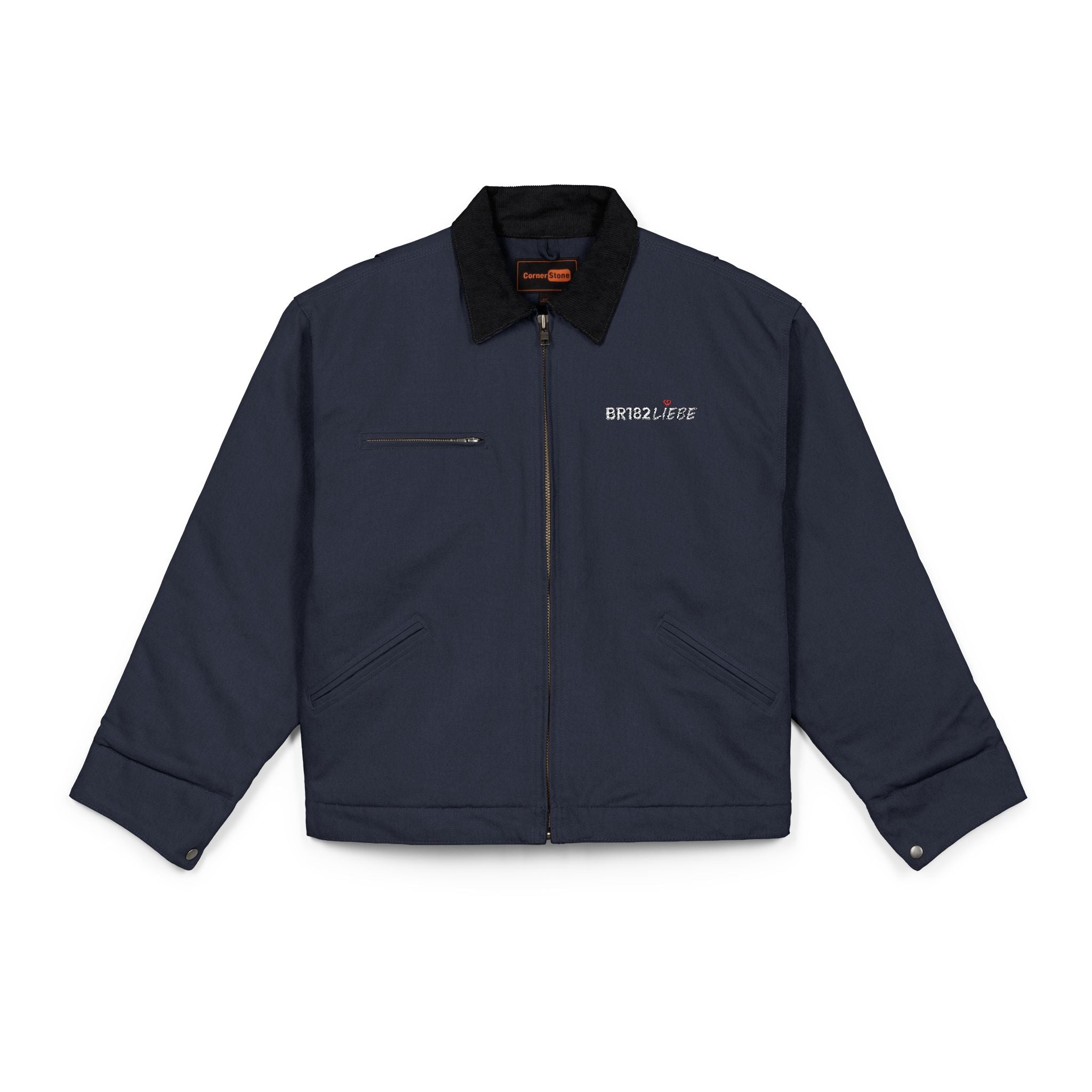 BR182Liebe - Unisex Arbeitsjacke (Bestickt) [Navy]