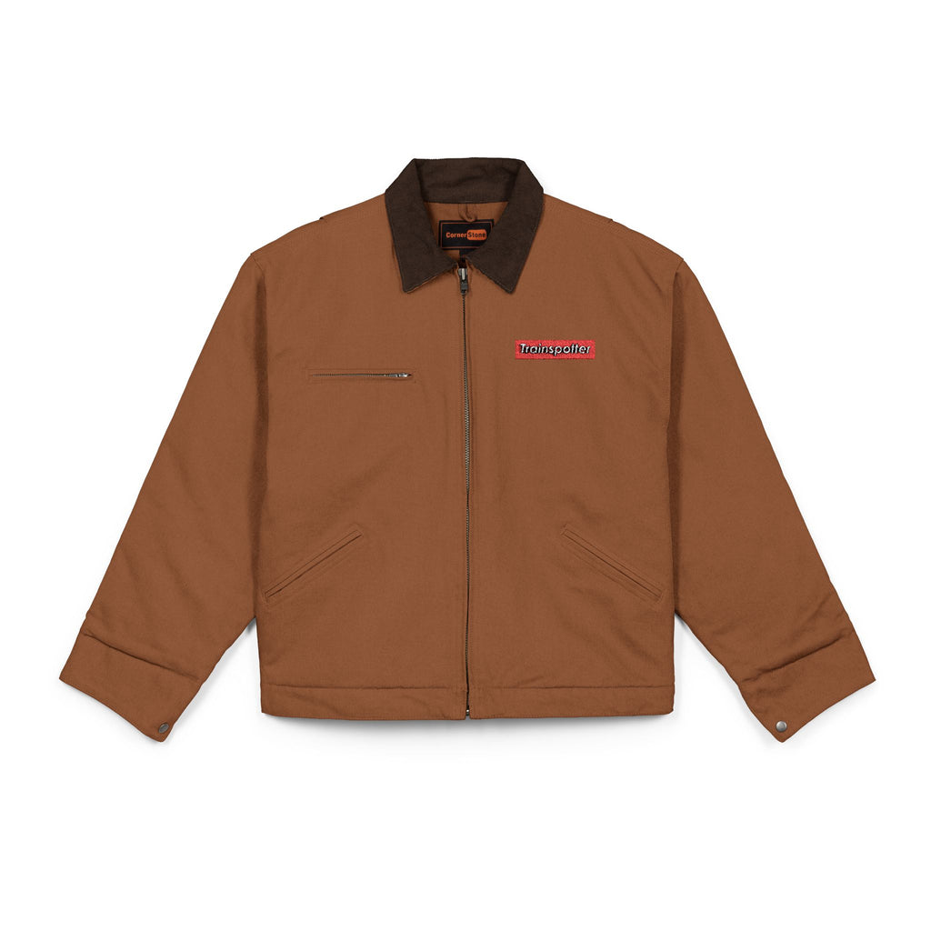 Trainspotter Badge - Unisex Arbeitsjacke (Bestickt) [Braun]