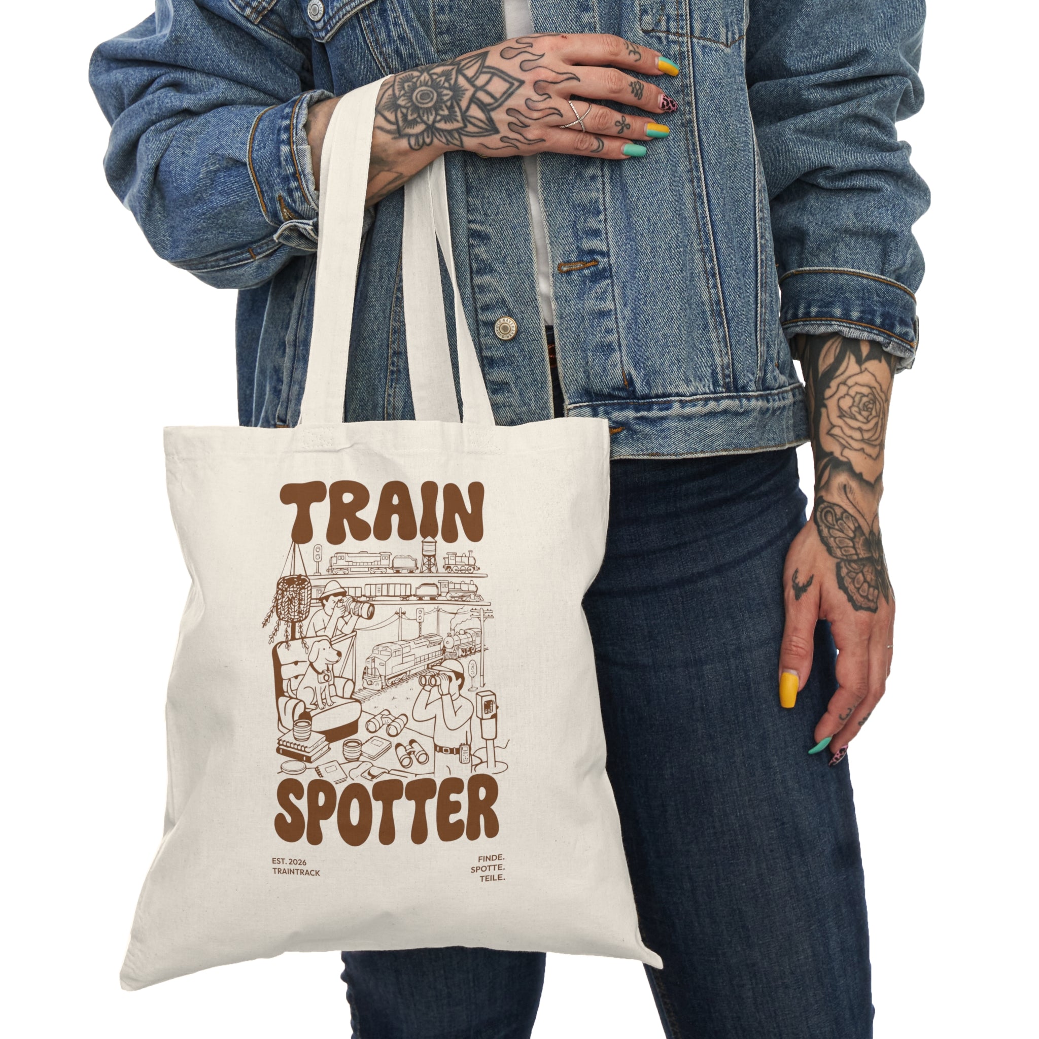 Trainspotter Streetwear - Natural Tote Bag [Braun]