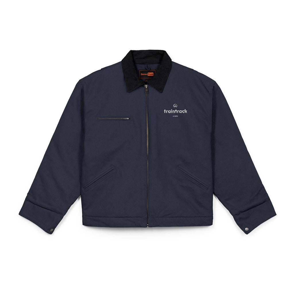 Traintrack Merch - Unisex Arbeitsjacke (Bestickt) [Navy]
