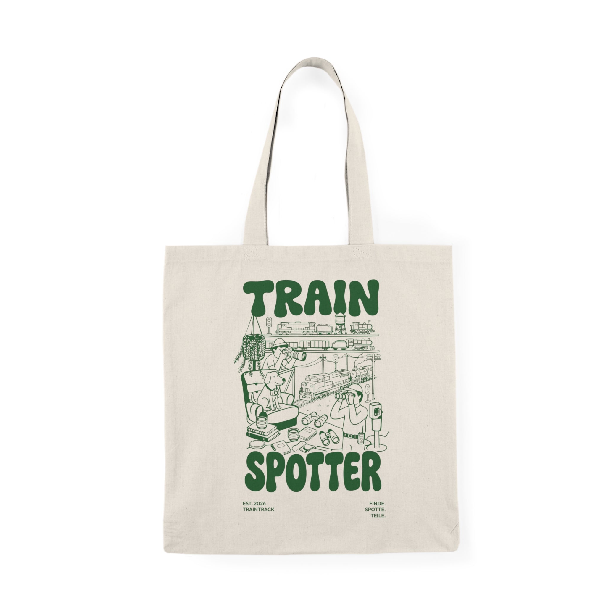 Trainspotter Streetwear - Natural Tote Bag [Grün]