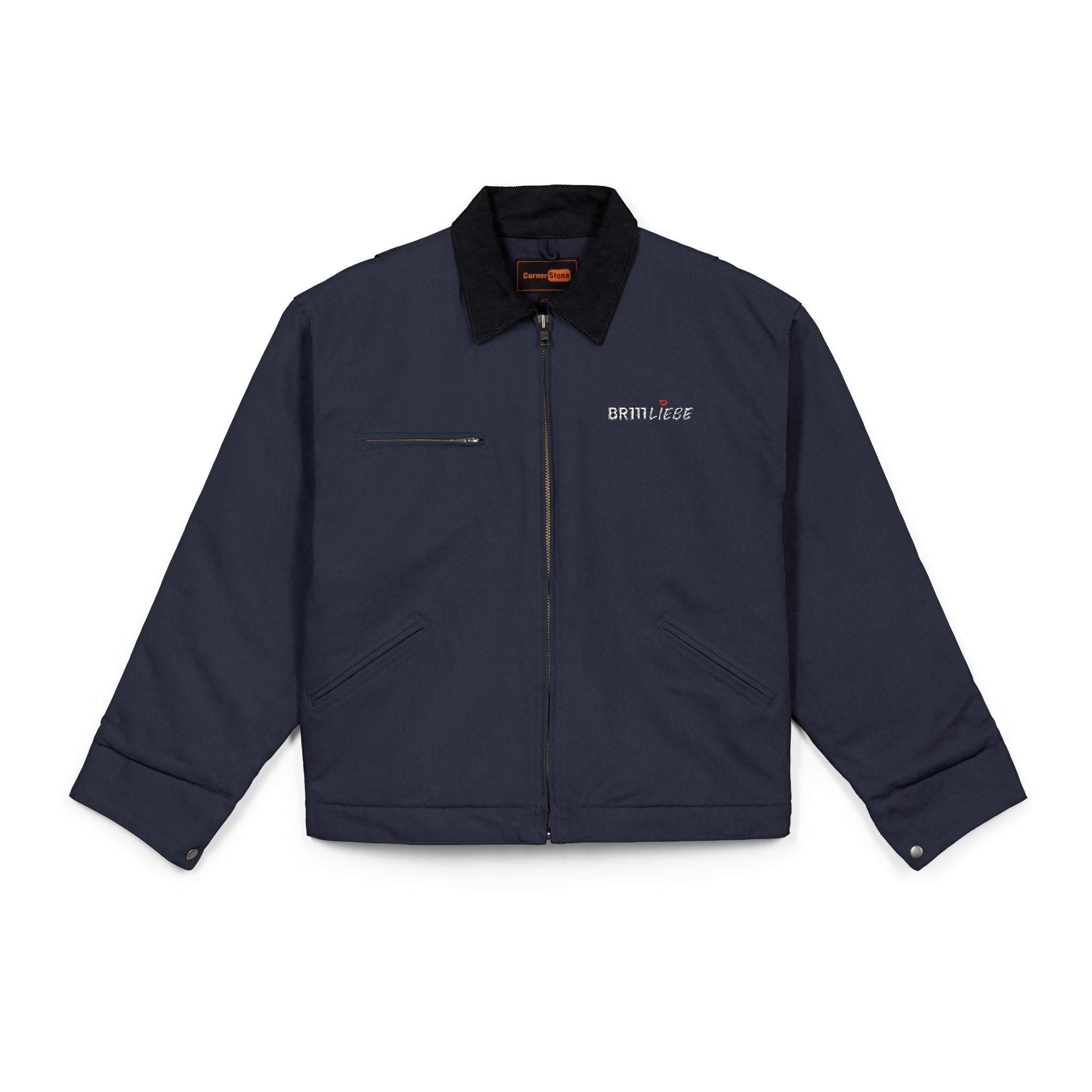 BR111Liebe - Unisex Arbeitsjacke (Bestickt) [Navy]