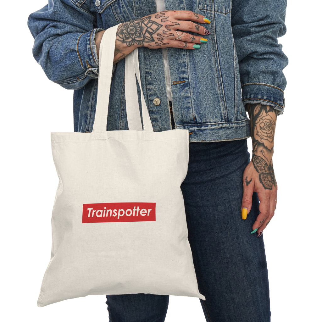 Trainspotter Badge - Natural Tote Bag
