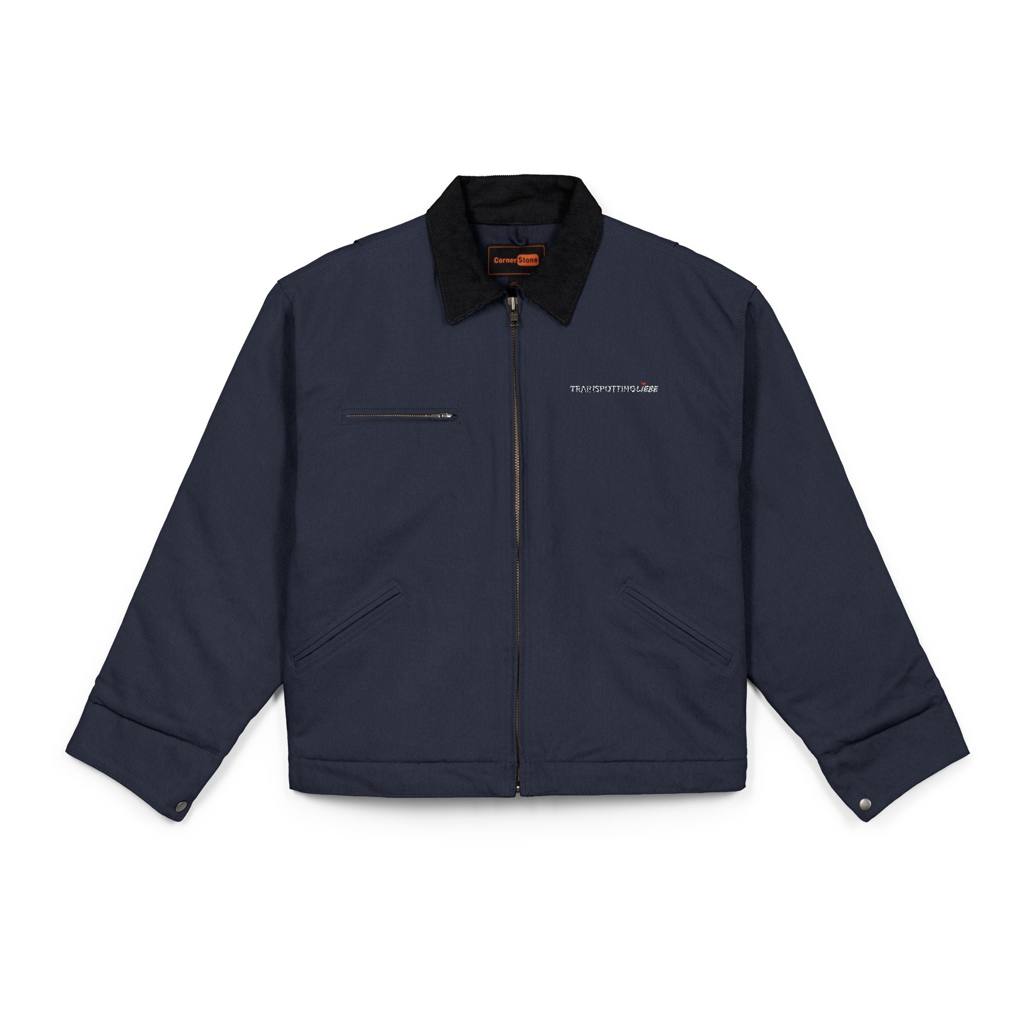 TrainspottingLiebe - Unisex Arbeitsjacke (Bestickt) [Navy]