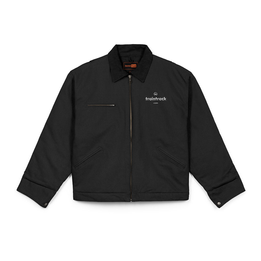 Traintrack Merch - Unisex Arbeitsjacke (Bestickt) [Schwarz]