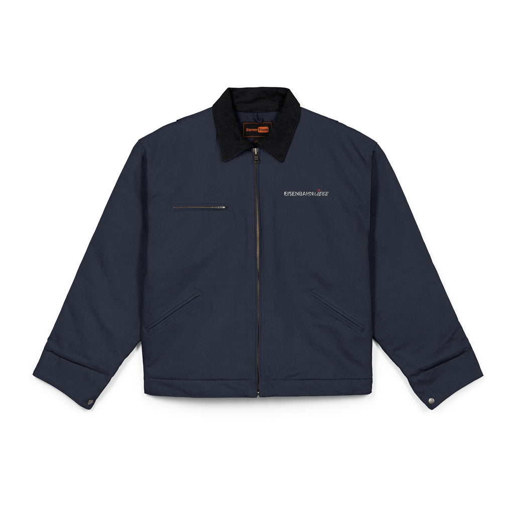 EisenbahnLiebe - Unisex Arbeitsjacke (Bestickt) [Navy]