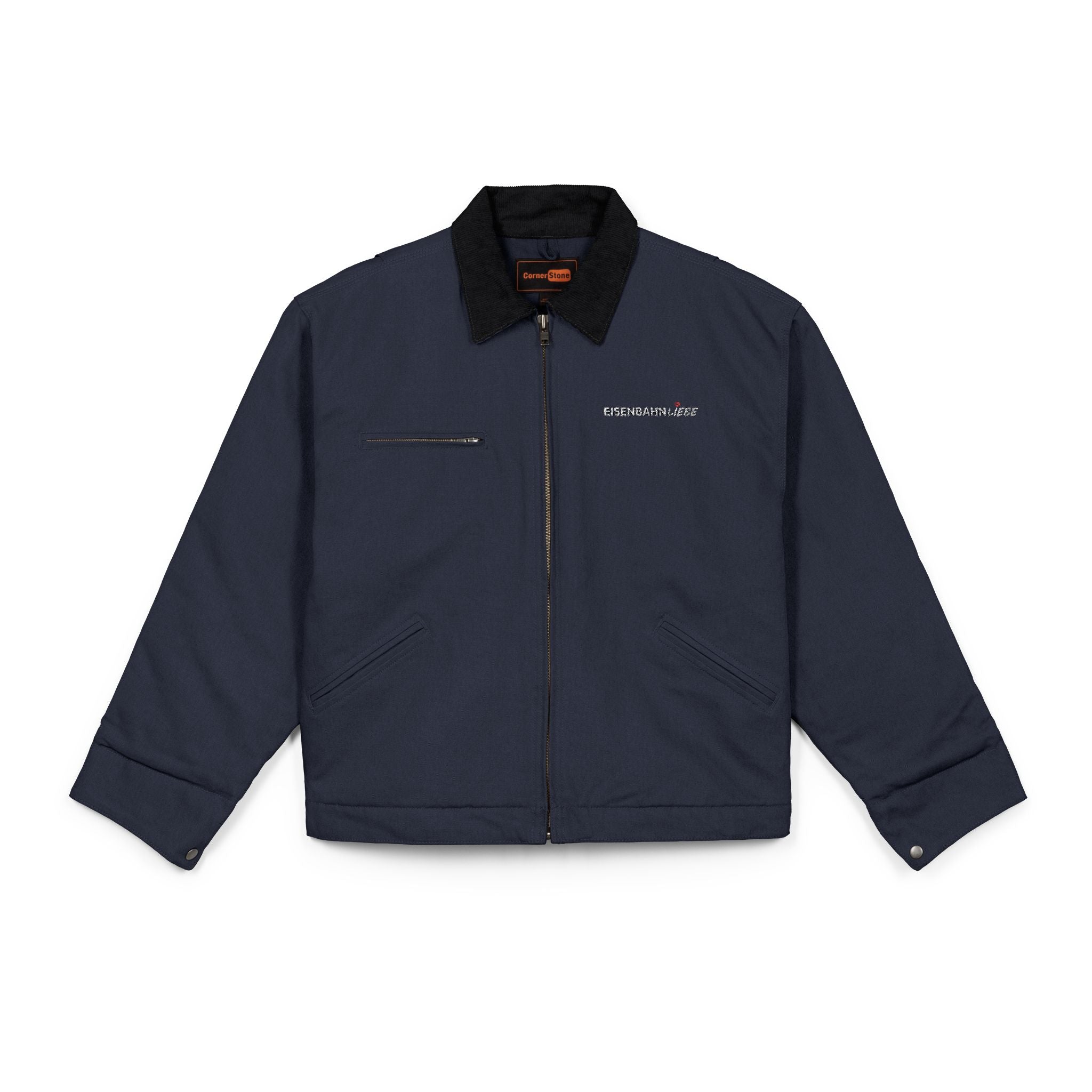 EisenbahnLiebe - Unisex Arbeitsjacke (Bestickt) [Navy]
