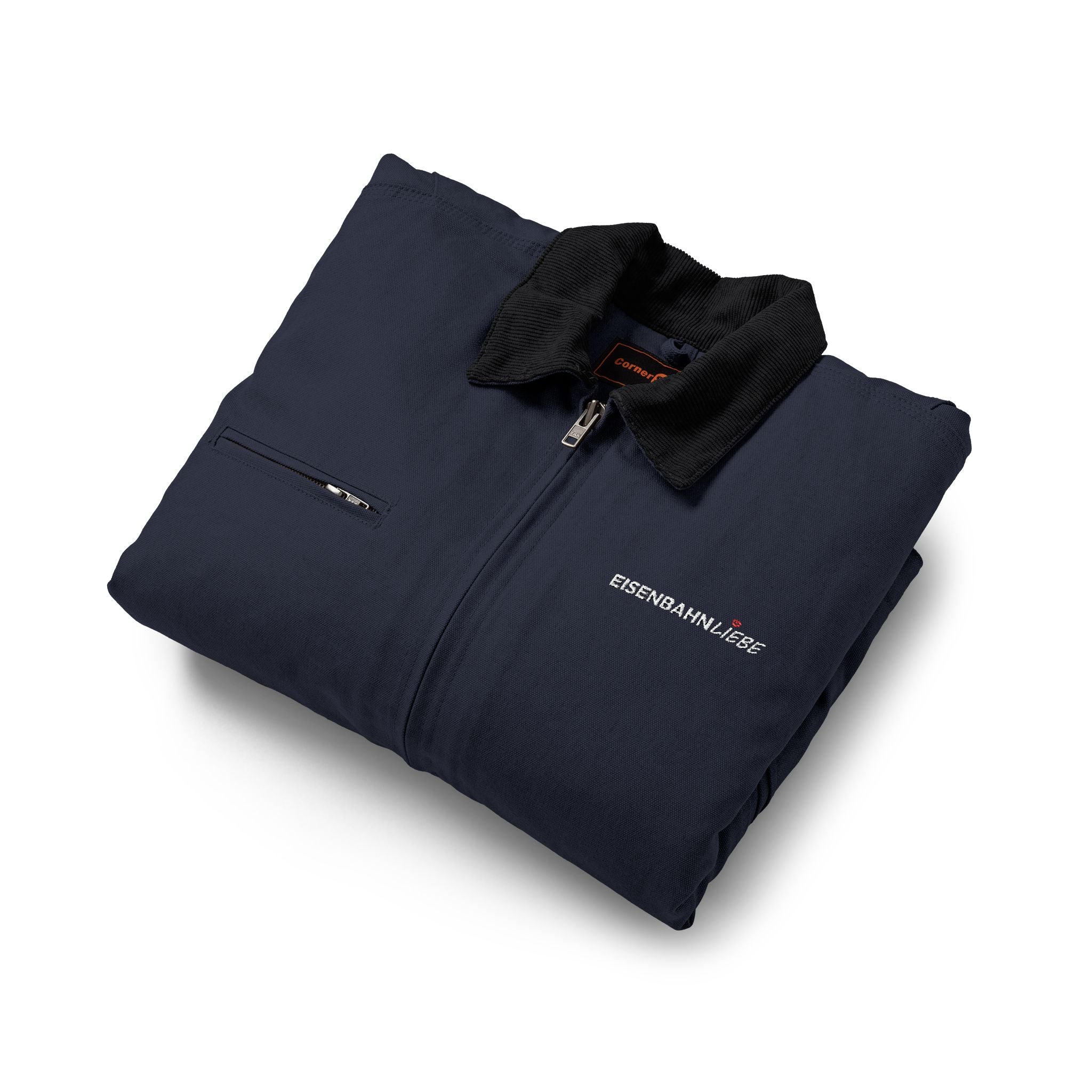 EisenbahnLiebe - Unisex Arbeitsjacke (Bestickt) [Navy]