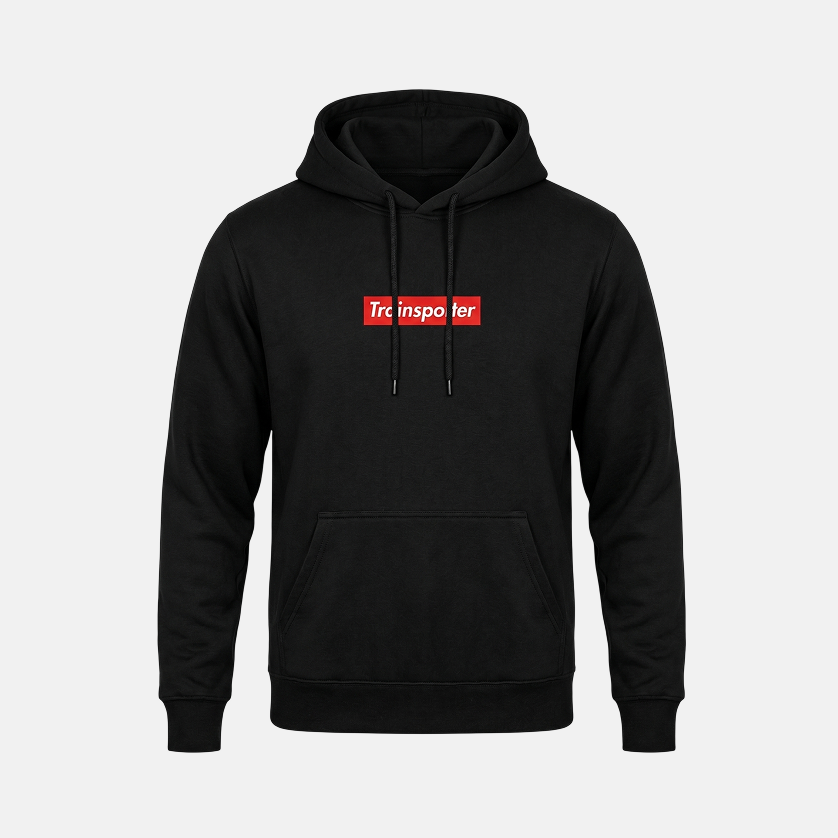 Trainspotter Badge - Unisex Hoodie (Bestickt) [Schwarz]