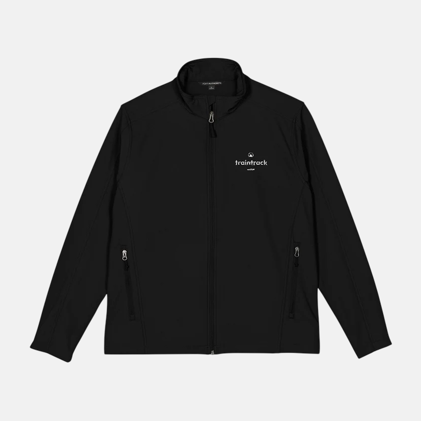 Traintrack Merch - Soft Shell Jacke (Bestickt) [Schwarz]