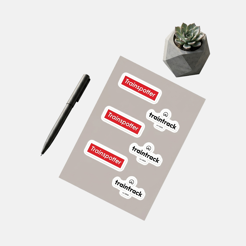Traintrack/Trainspotter - 6x Sticker zum Aufkleben