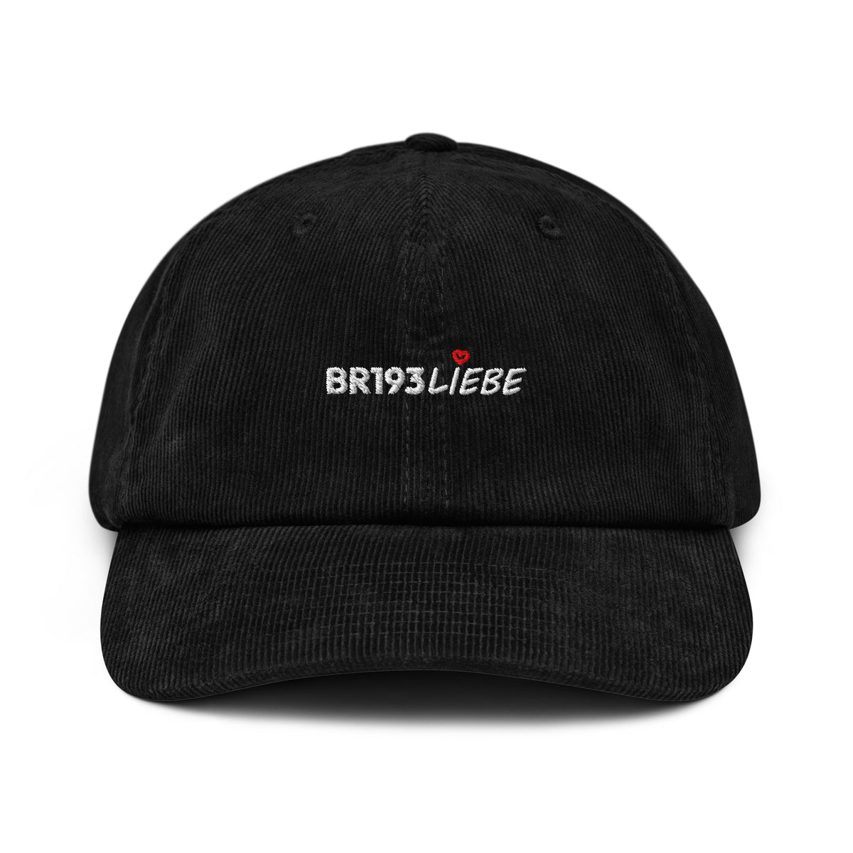BR193Liebe - Premium Cord Kappe (Bestickt) [Schwarz]