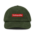 Trainspotter Badge - Premium Cord Kappe (Bestickt) [Olive]