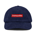 Trainspotter Badge - Premium Cord Kappe (Bestickt) [Navy]