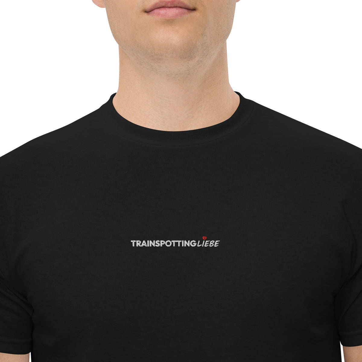 TrainspottingLiebe - Unisex T-Shirt (Bestickt) [Schwarz]
