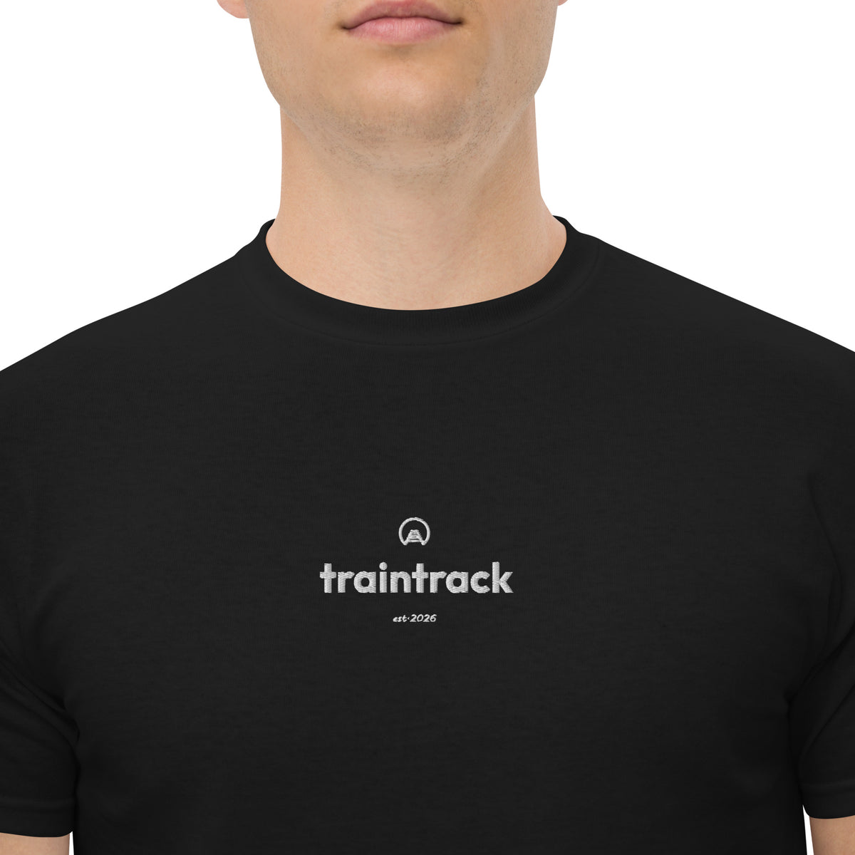 Traintrack Merch - Unisex T-Shirt (Bestickt) [Schwarz]
