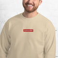 Trainspotter Badge - Unisex Pullover (Bestickt) [Beige]