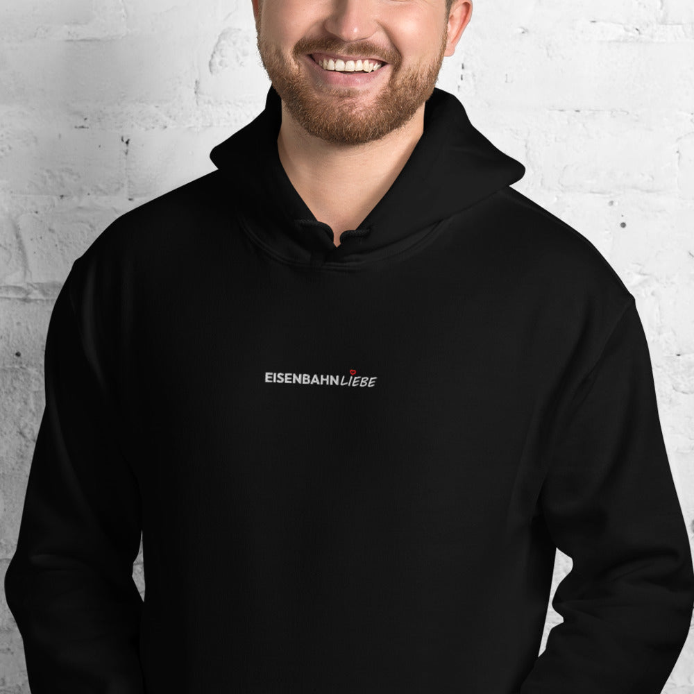 EisenbahnLiebe - Unisex Hoodie (Bestickt) [Schwarz]
